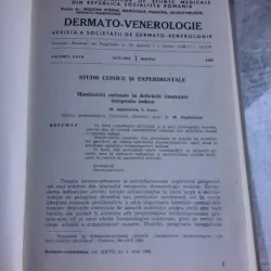 DERMATO-VENEROLOGIE REVISTA, VOLUMUL XXVII/1982