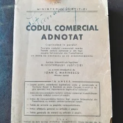 CODUL COMERCIAL ADNOTAT -- IOAN C. MARINESCU-- 1944 - 696 PAGINI