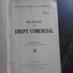 MANUAL DE DREPT COMERCIAL, PARTEA A IV-A