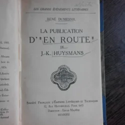 LA PUBLICATION D'EN ROUTE DE J.K. HUYSMANS - RENE DUSMENIL  (CARTE IN LIMBA FRANCEZA)