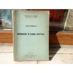 Introducere in studiul dreptului , Dan Ciobanu , 1991