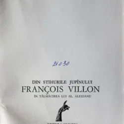 Din Stihurile  Jupînului, Francois Villon