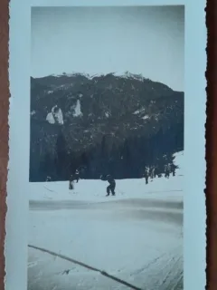 Fotografie, Geo Litarczek, parintele radiologiei romanesti si Stella, mama sa, la schi la Predeal, 1937, partia Cioplea