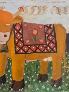 Tablou Petru Vintila  - Cu vaca (pictura)