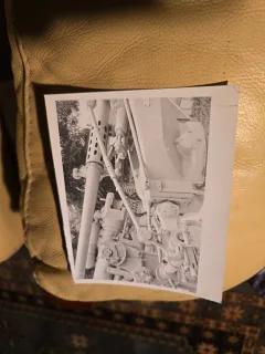 Fotografie tun antiaerian naval, vedere laterala