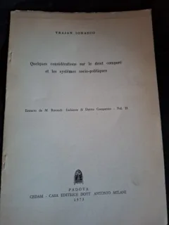 Quelques considerations sur le droit compare et les systemes socio-politiques - Trajan Ionasco