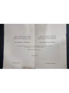 Invitație de nuntă din 1927 – București (familiile Boltuș și Goruneanu)