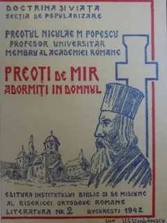 PREOTI DE MIR. ADORMITI IN DOMNUL DE NICULAE M. POPESCU 1942, DEDICATIE*