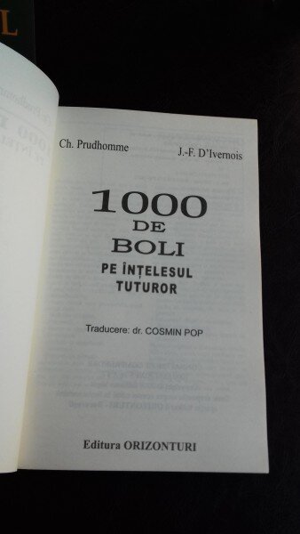 1000 DE BOLI PE INTELESUL TUTUROR - CH. PRUDHOMME    2 VOLUME