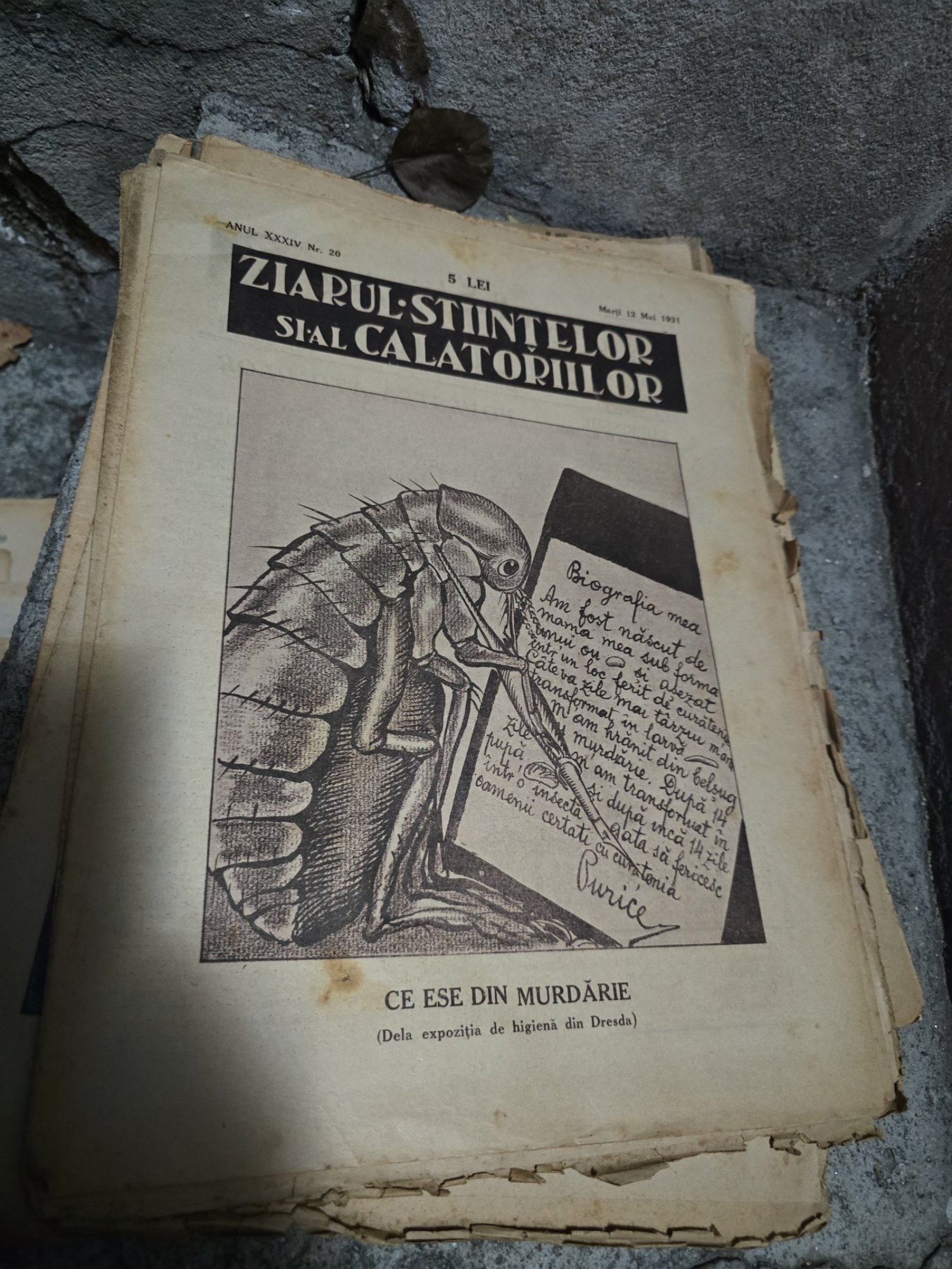 Ziarul Ştiinţelor şi al Călătoriilor nr.20/1931