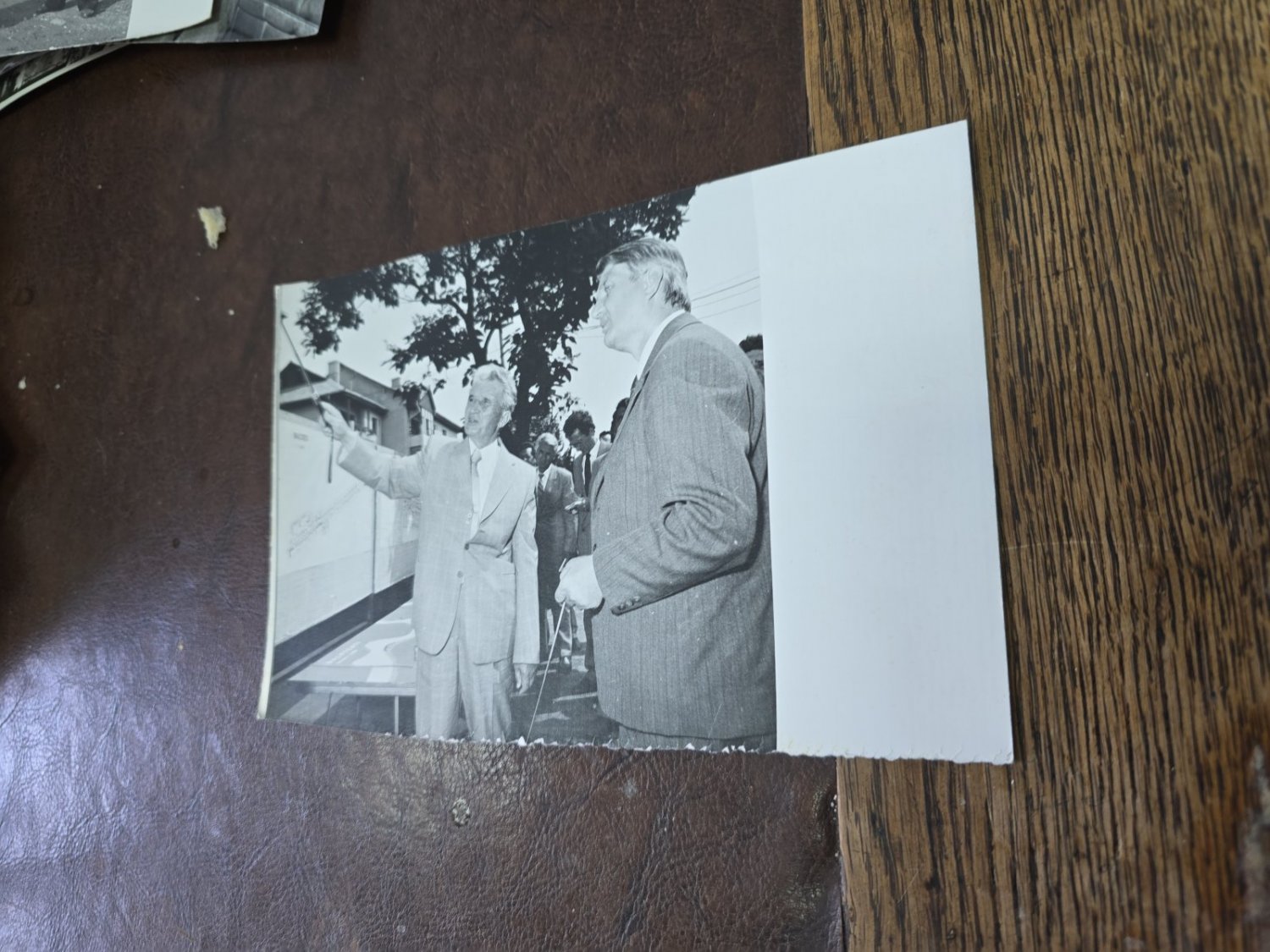 Fotografie din perioada comunista , Nicolae Ceausescu la Balotesti alb/negru