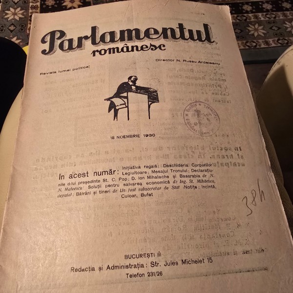 Revista Parlamentul romanesc din 18 noiembrie 1930