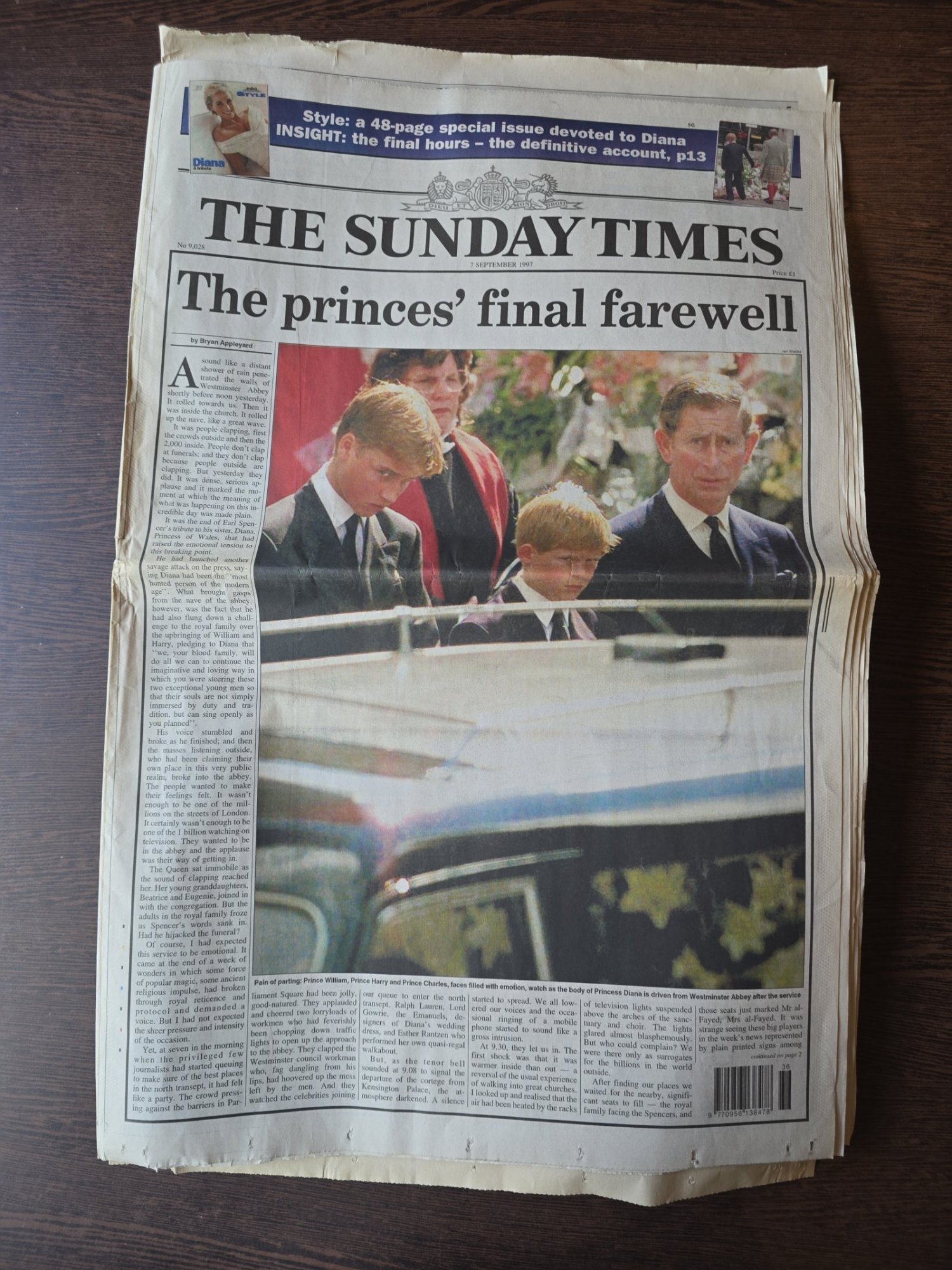 The princes  final farewell - The Sunday Times - 07.09.1997