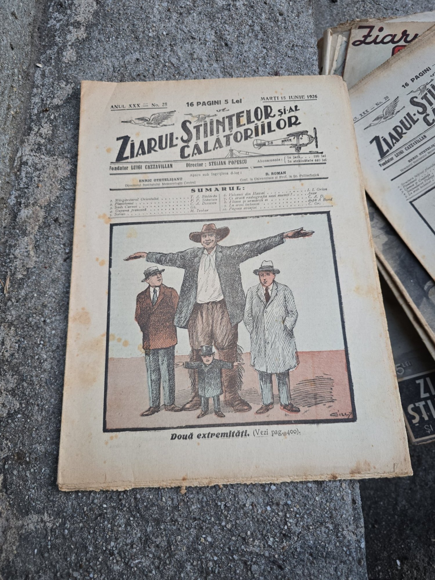 Ziarul ştiinţelor şi călătoriilor nr.25/1926 - Luigi Cazzavillan