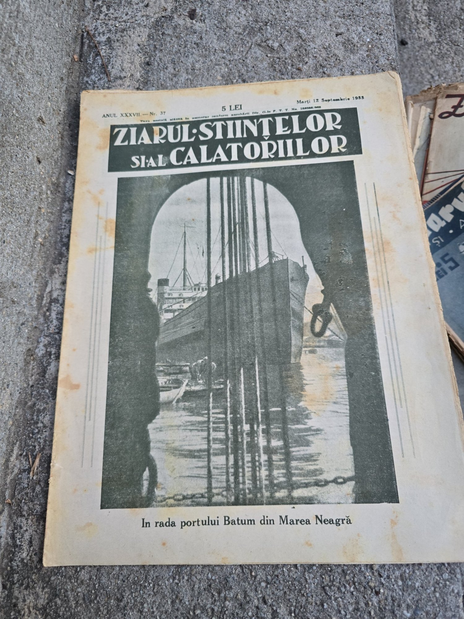 Ziarul Ştiinţelor şi al Călătoriilor nr.37/1933