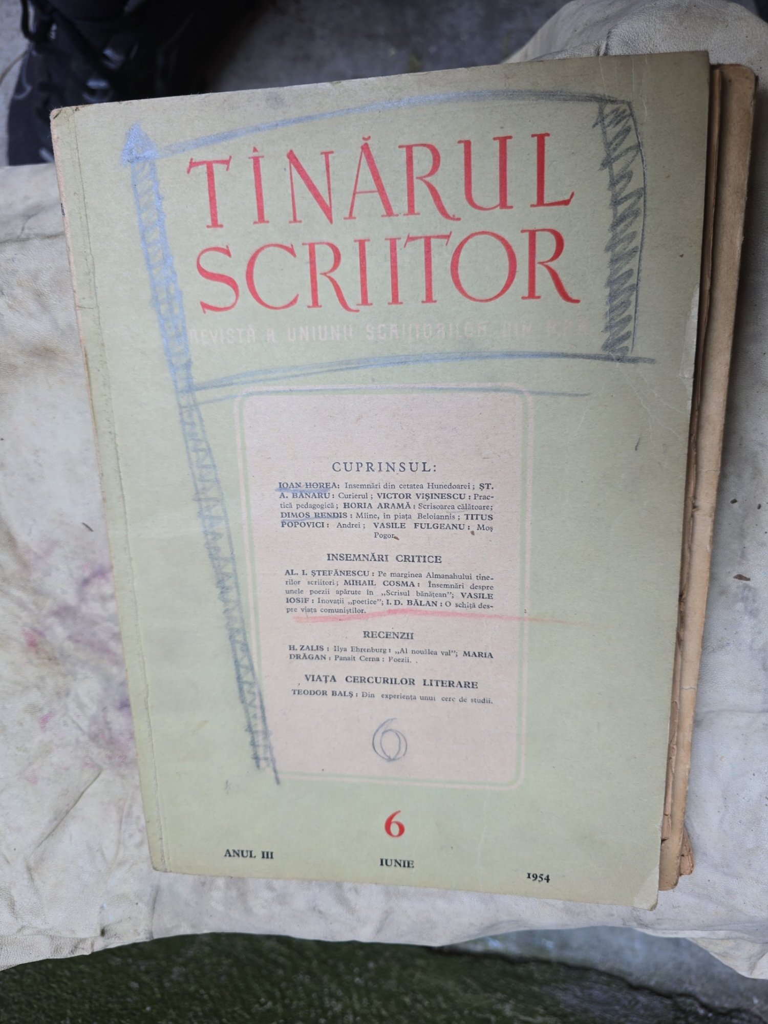 Tânărul Scriitor - Uniunea Scriitorilor nr.6/1054