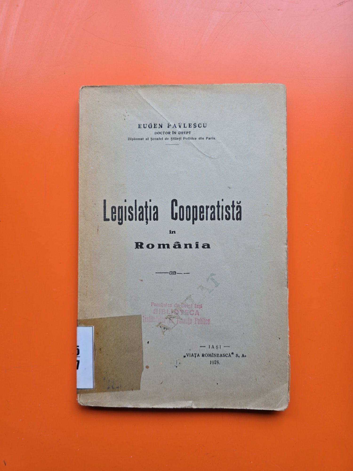 Legislația Cooperatistă în România - Eugen Pâvălescu