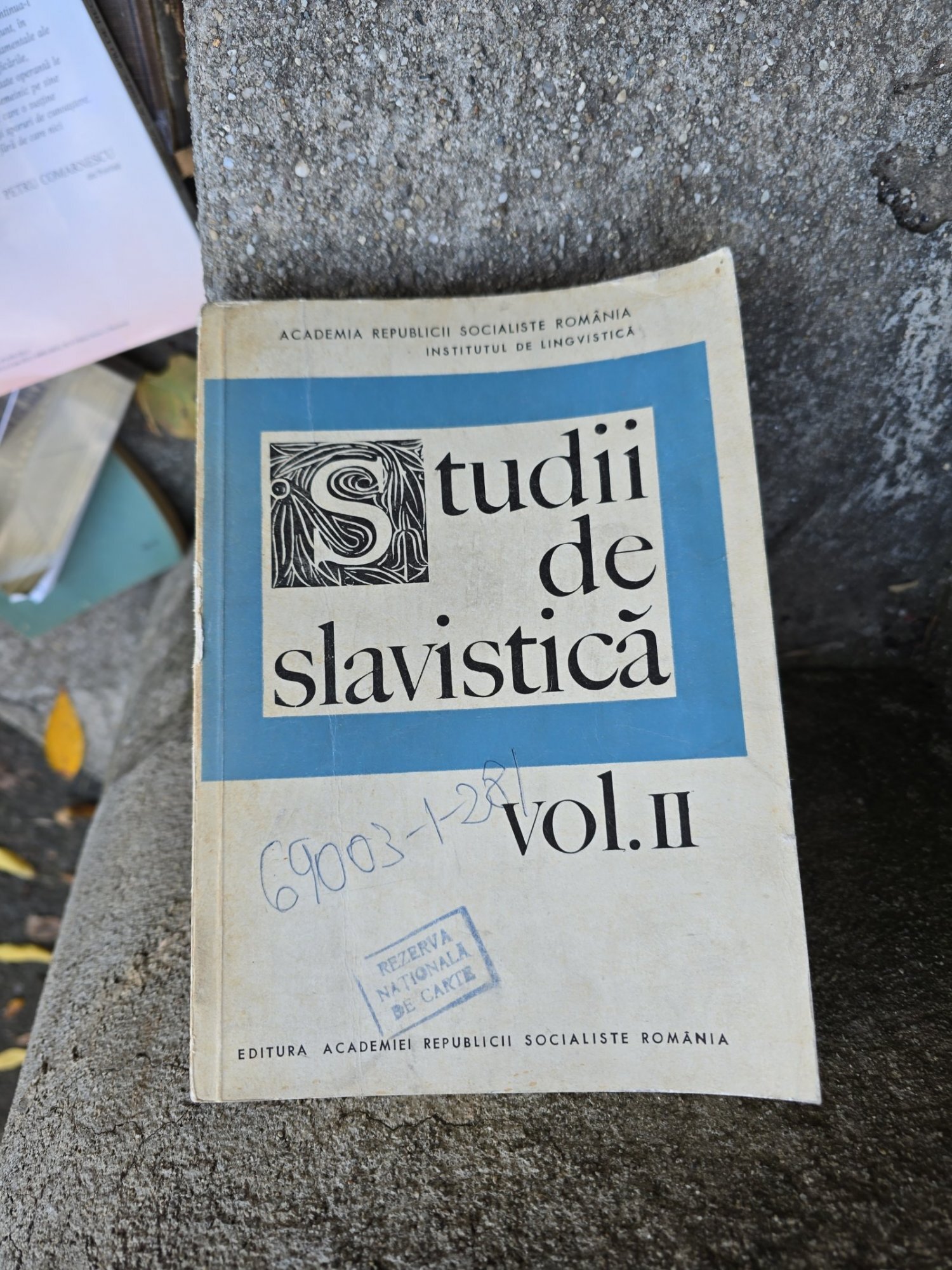 Studii de slavistică vol. II - Academia Republicii Socialiste România, Institutul de Lingvistică