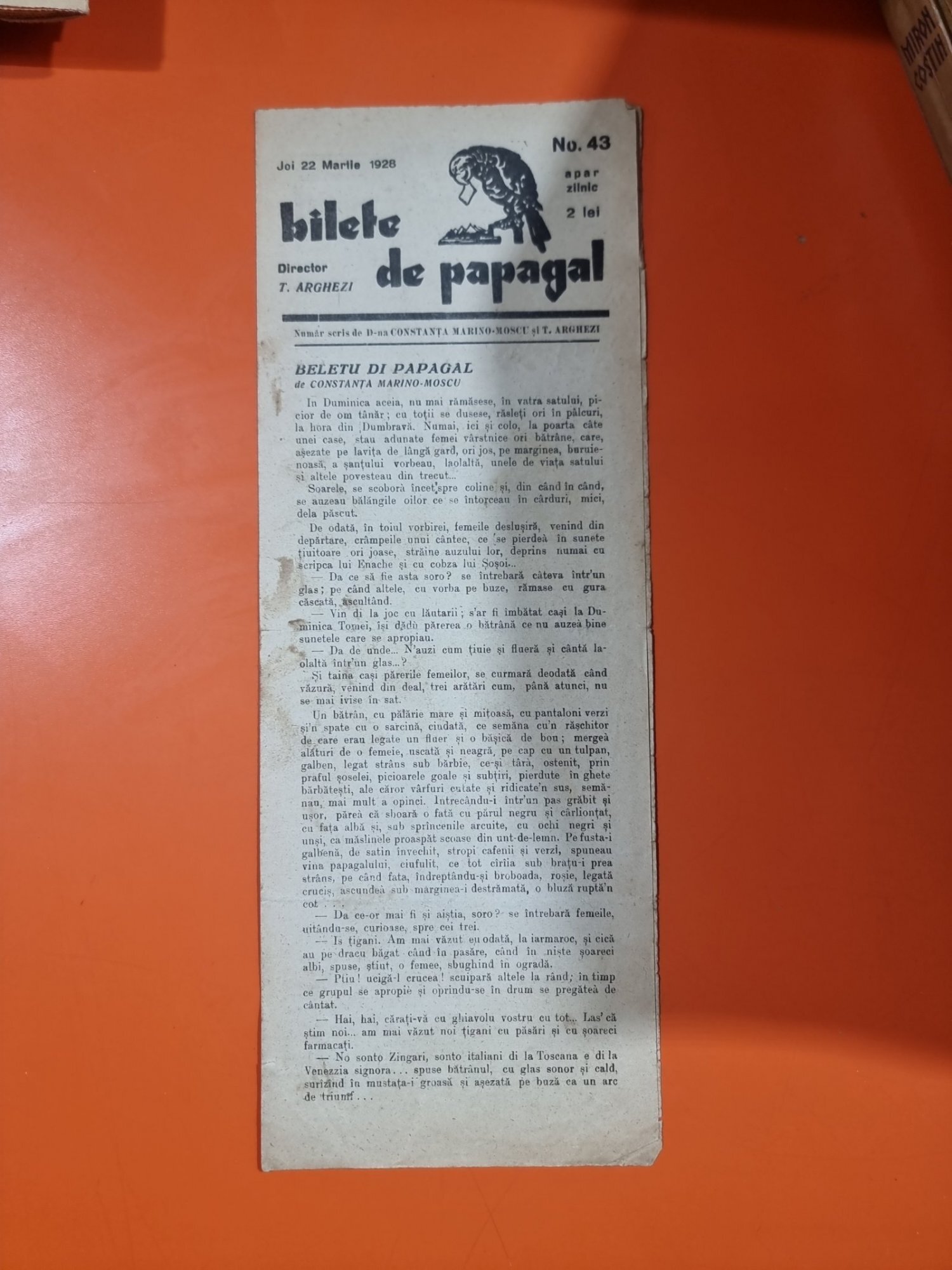 Bilete de papagal - no 43 / 22 martie 1928