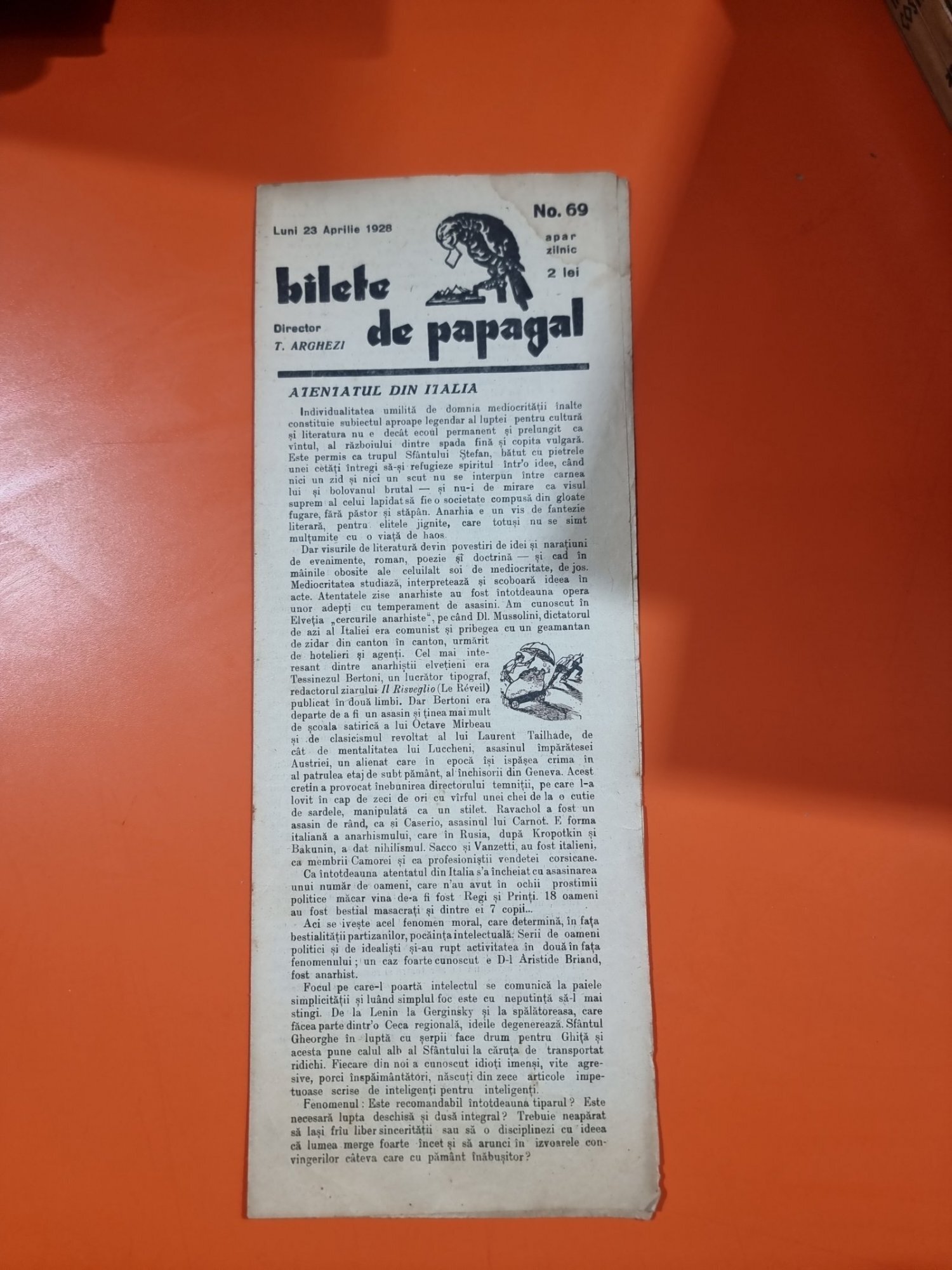 Bilete de papagal - no 69 / 23 aprilie 1928