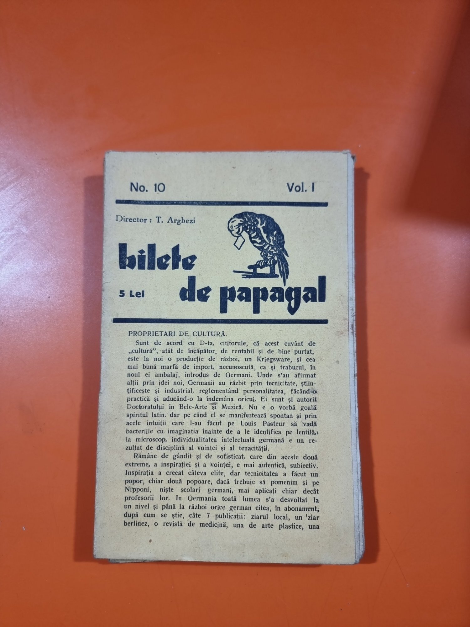 Bilete de papagal - no 10 / vol I