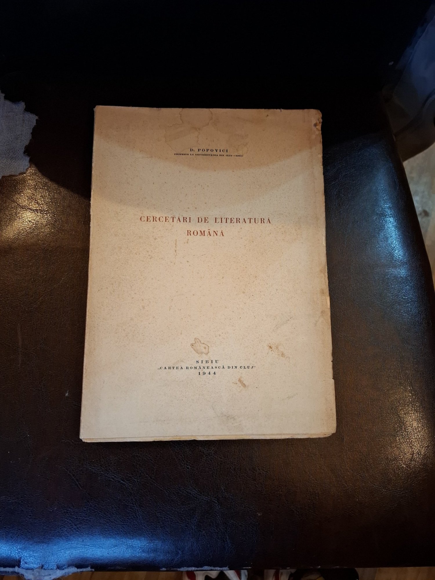 Cercetări de literatură română - D. Popovici