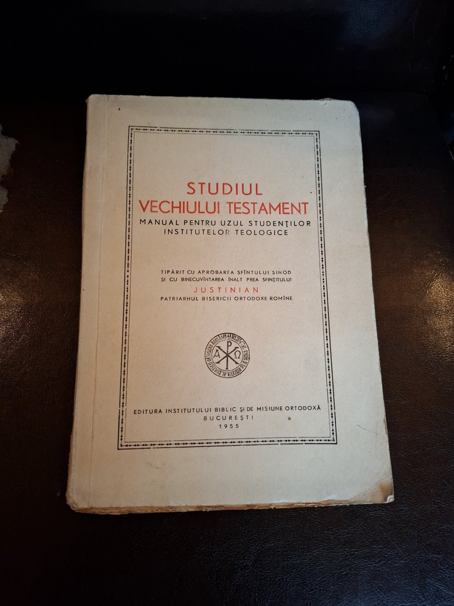 Studiul Vechiului Testament - Manual pentru uzul studentilor institutelor teologice