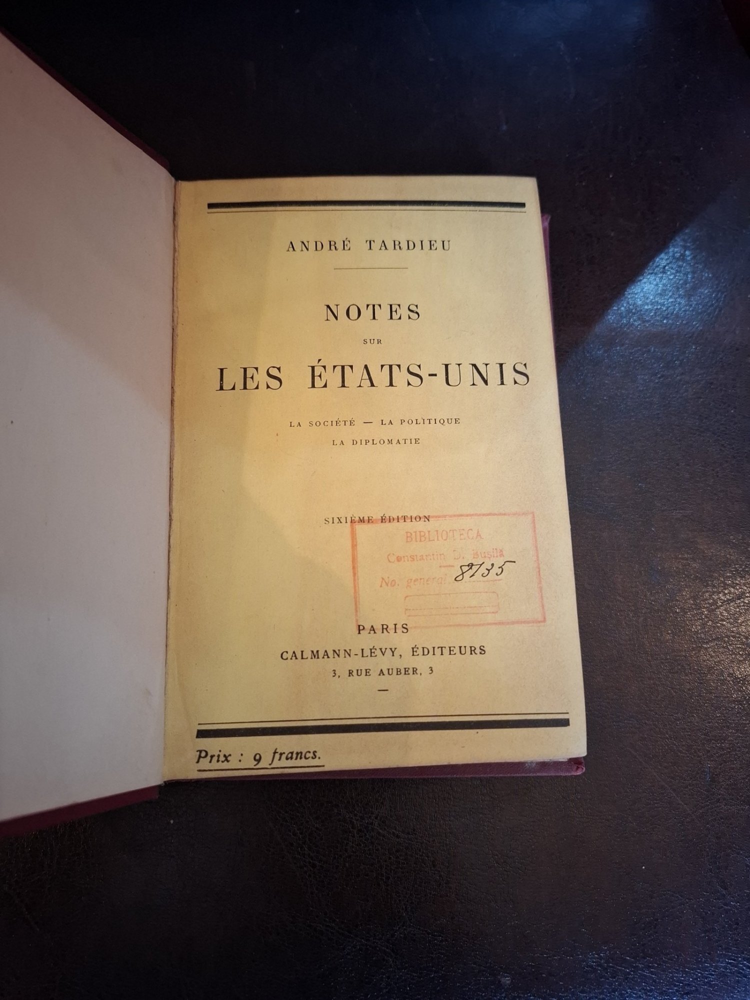 Notes sur les États-Unis - André Tardieu