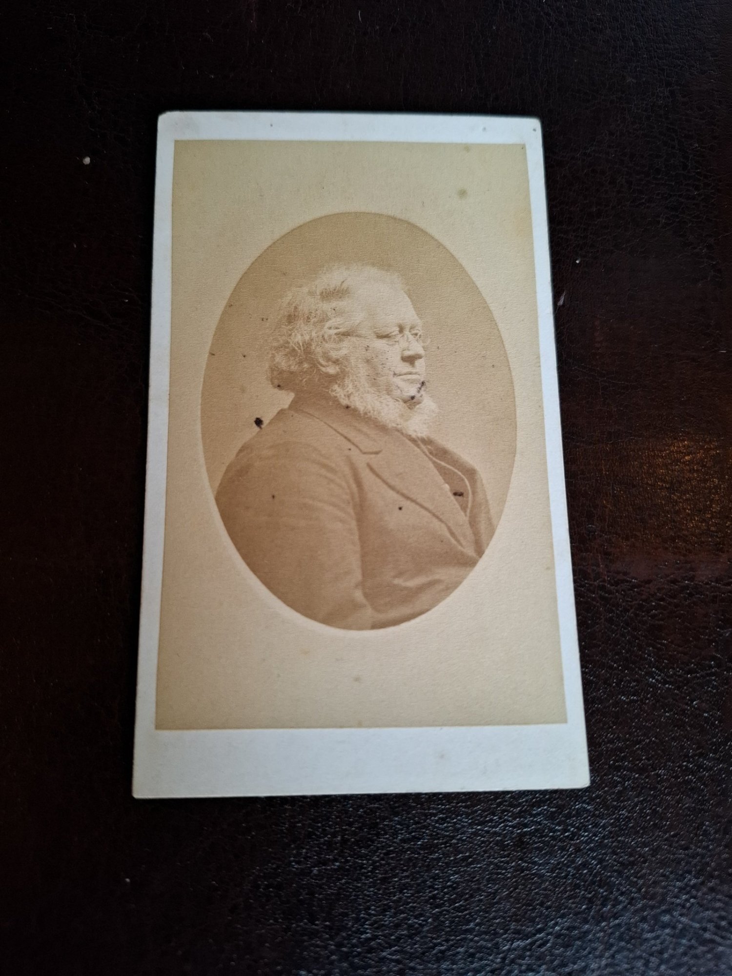 fotografie tip CDV  - Peter Christen Asbjørnsen , scriitor si carturar norvegian