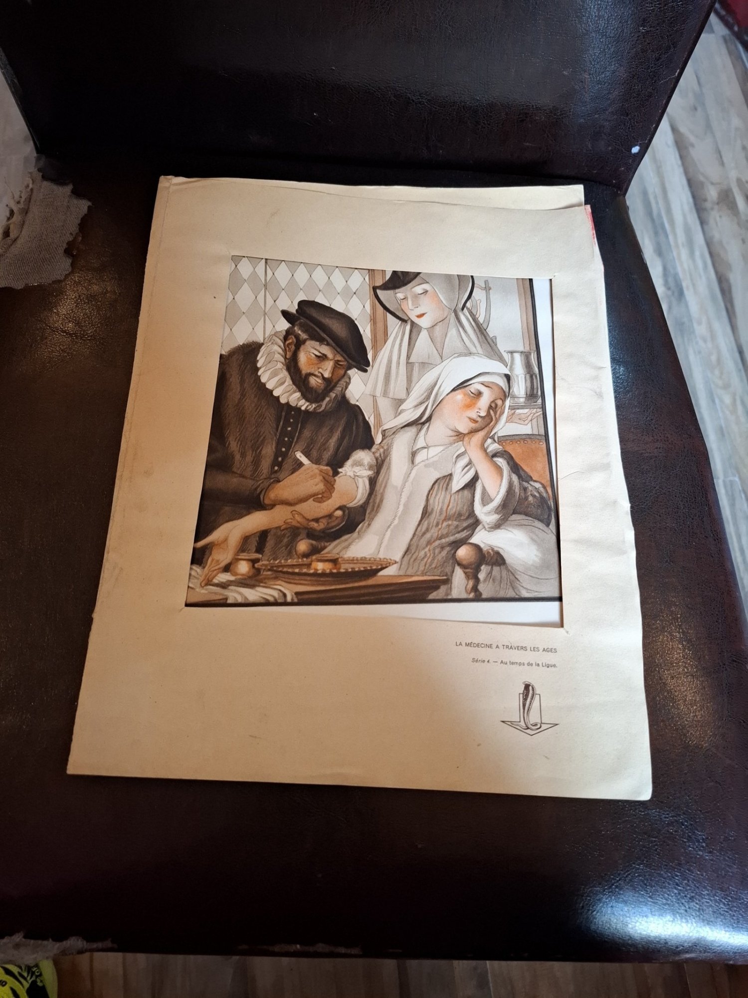 Cromolitografie, tematica medicala - La Medecine a Travers les Ages