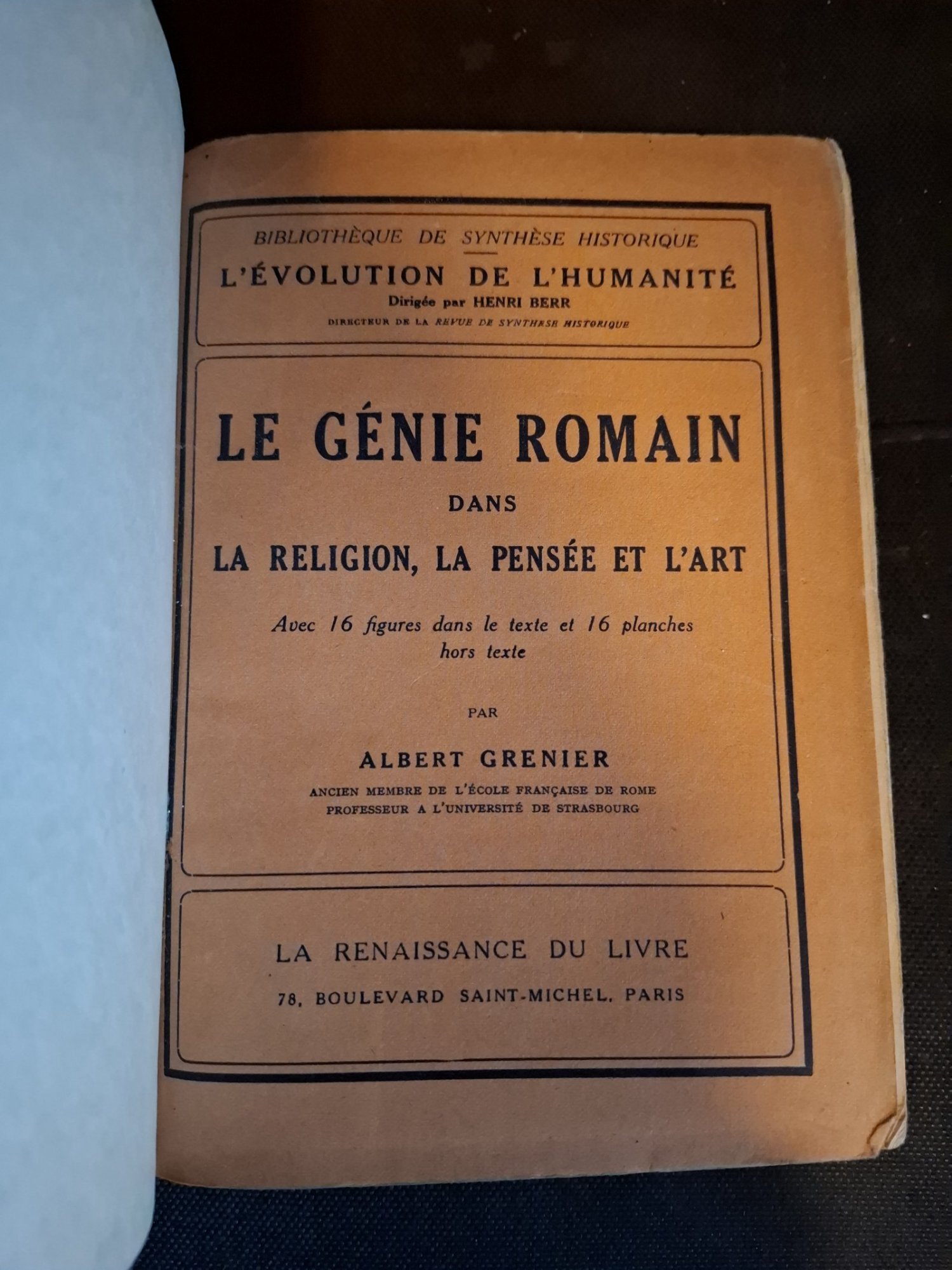 Le Génie Romain dans la Religion, la Pensée et l'Art - Albert Grenier