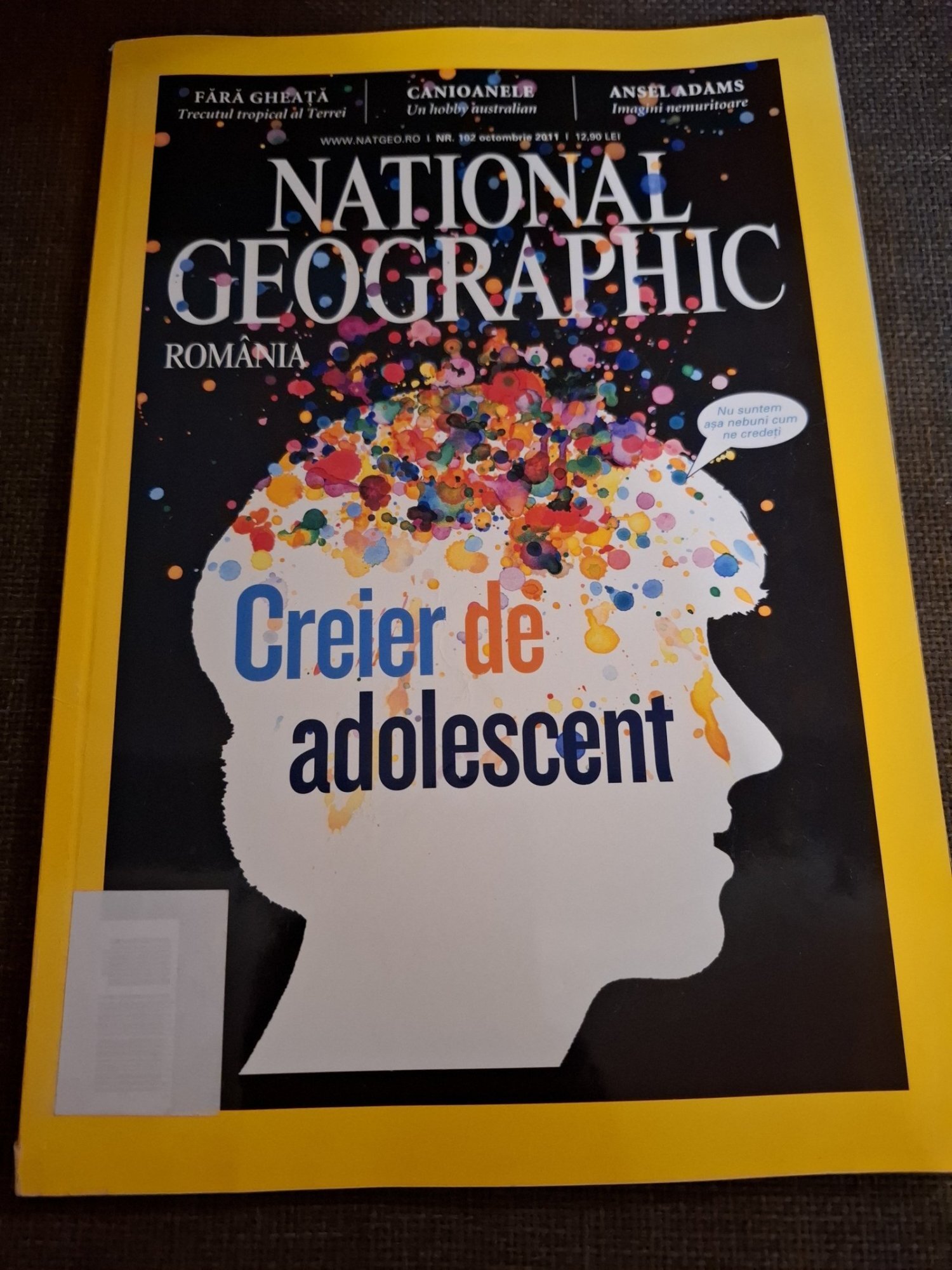 Creier de adolescent - National Geographic,Octombrie 2011