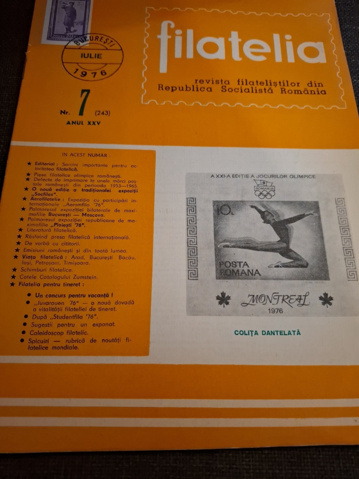 Revista Filatelica - Nr.7 Iulie 1976 Anul XXV