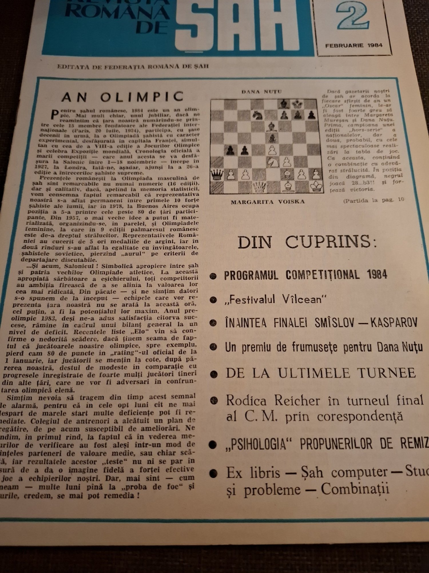 Revista Romana de Sah - Nr.2 1984 Februarie