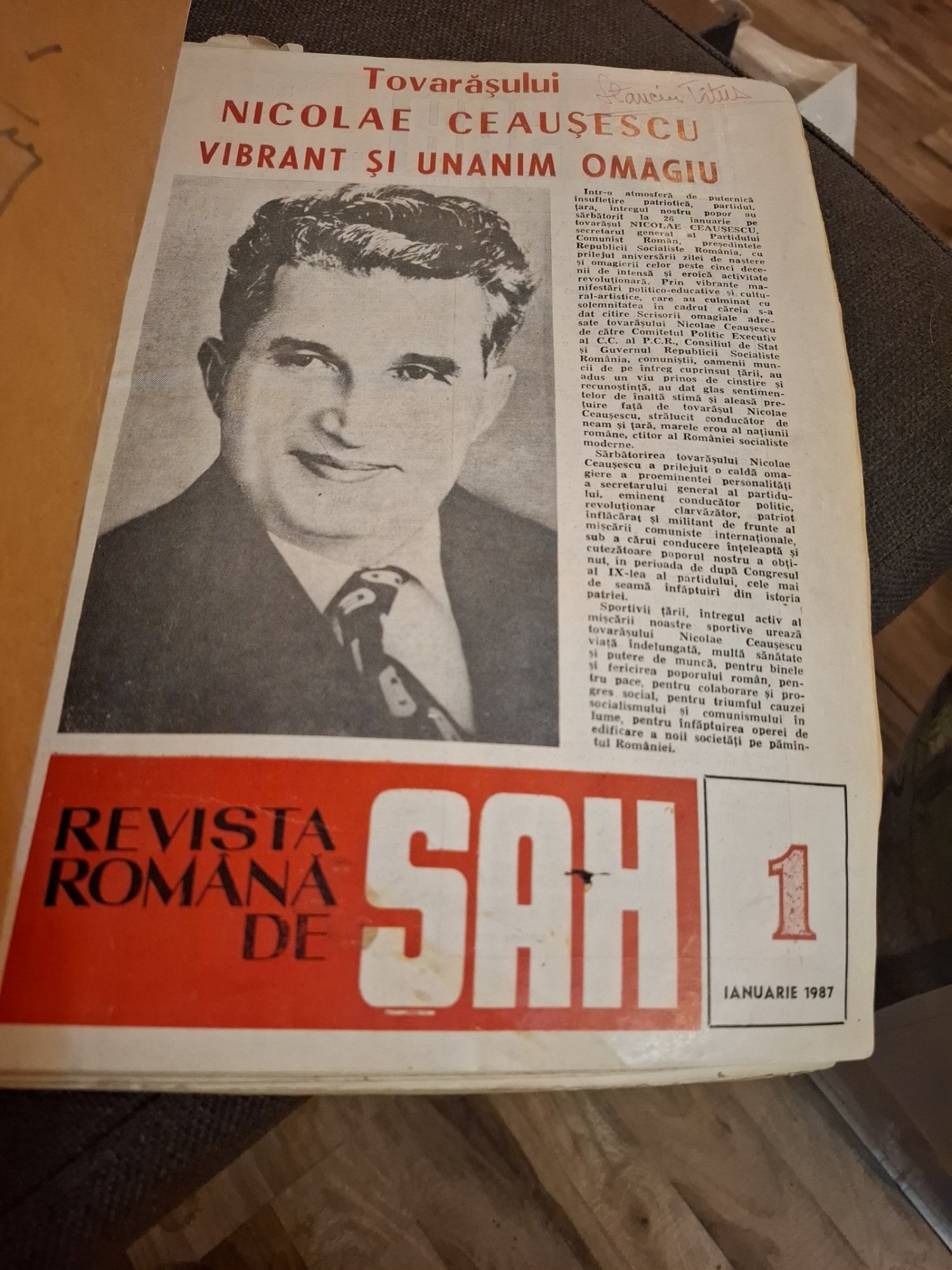 Revista Română de Șah - Anul 1981 Nr.1-12 (Coligat)