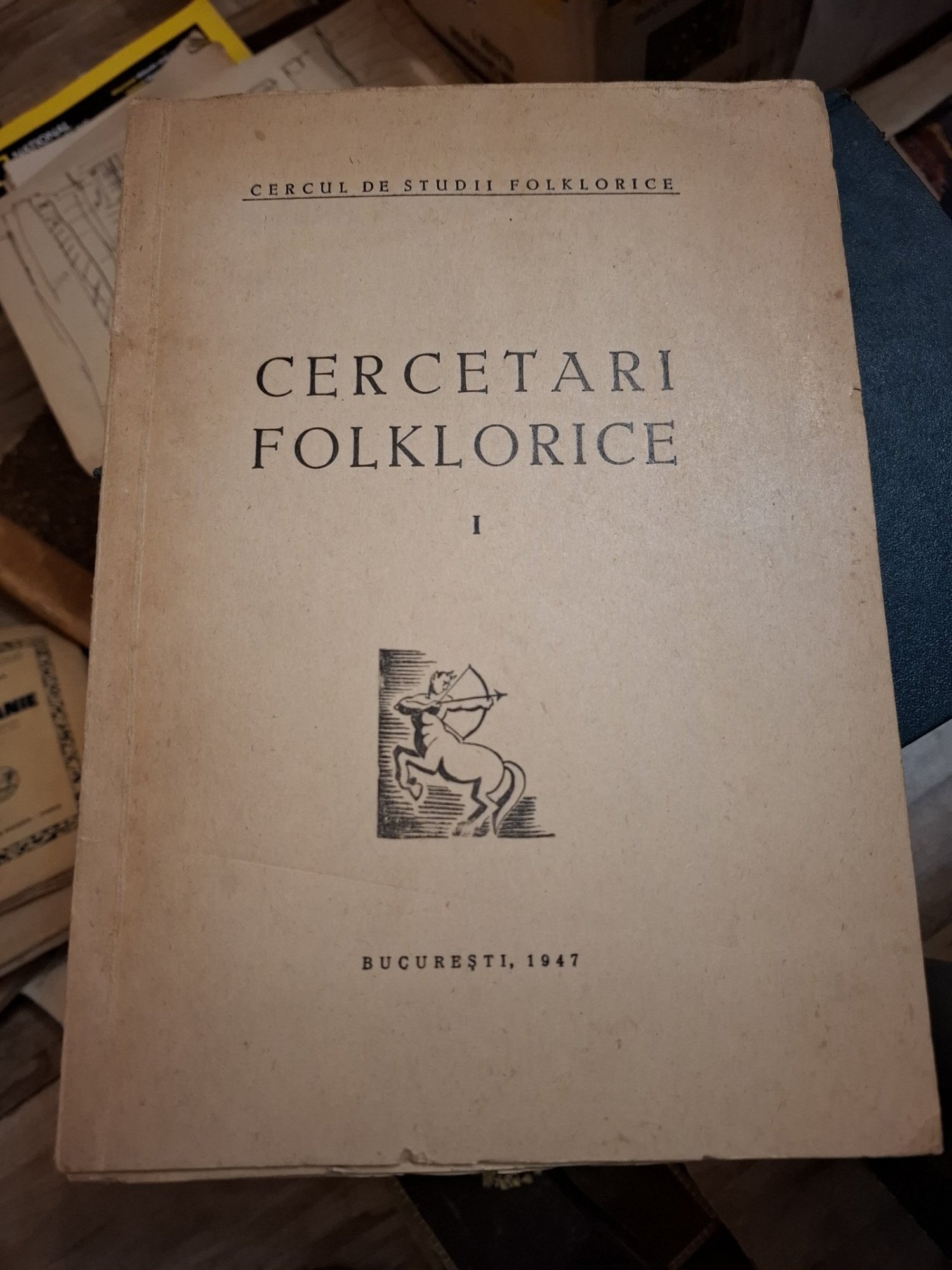 Cercetari folklorice I - Cercul de studii folklorice