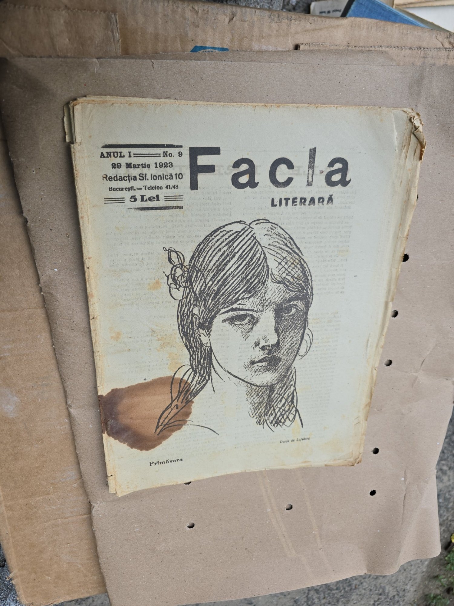 Facla Literară - nr 9, 29 martie 1923