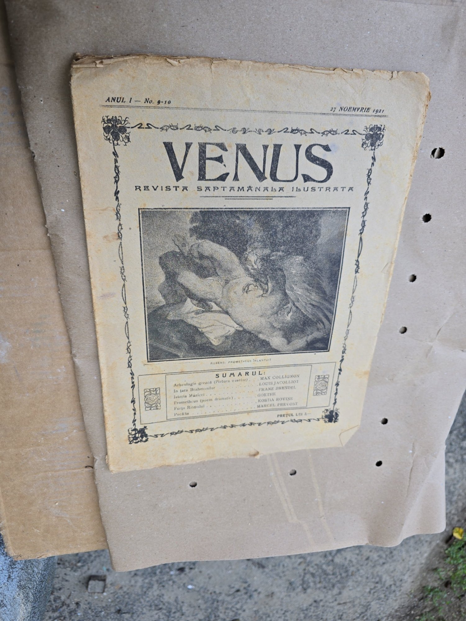 Revista Venus - nr 9-10, 27 noiembrie 1921