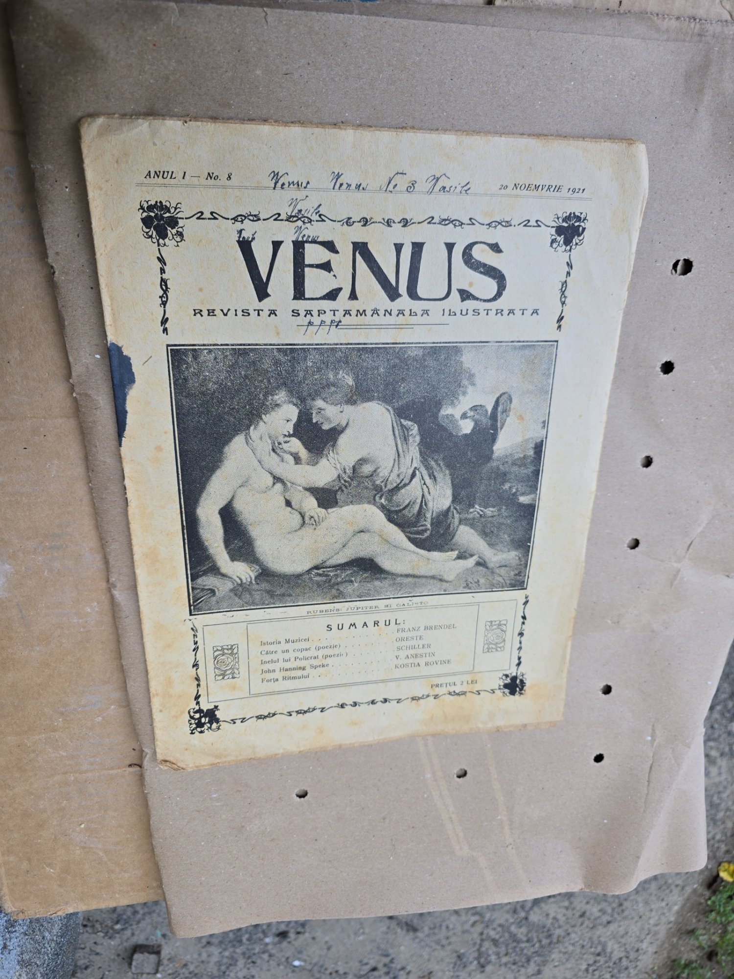 Revista Venus - nr 8, 20 noiembrie 1921