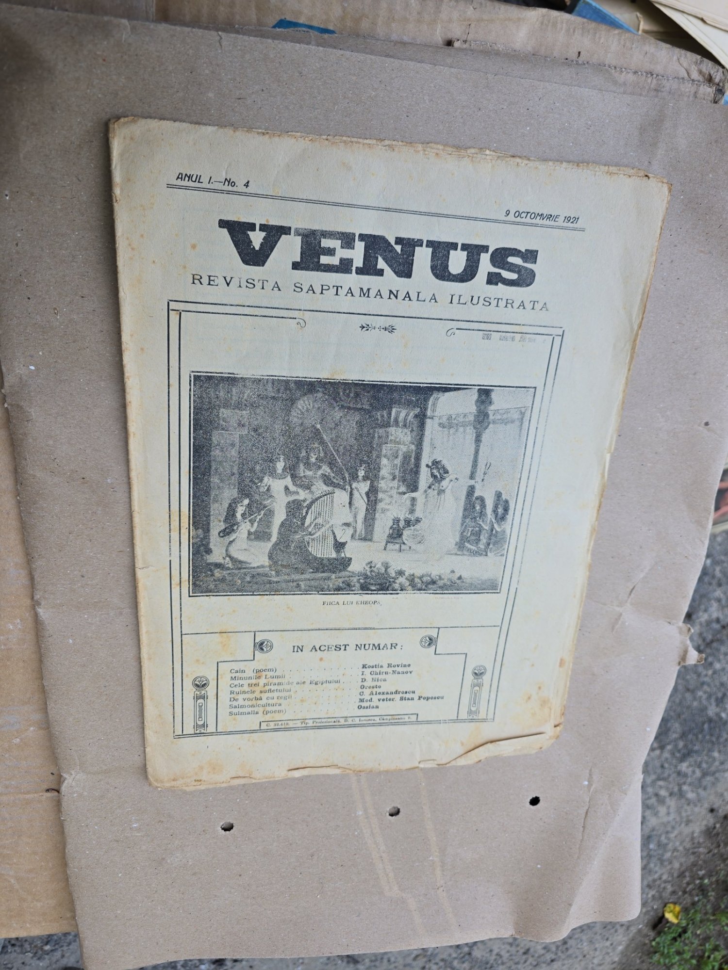 Revista VENUS -  nr 4, 9 octombrie 1921