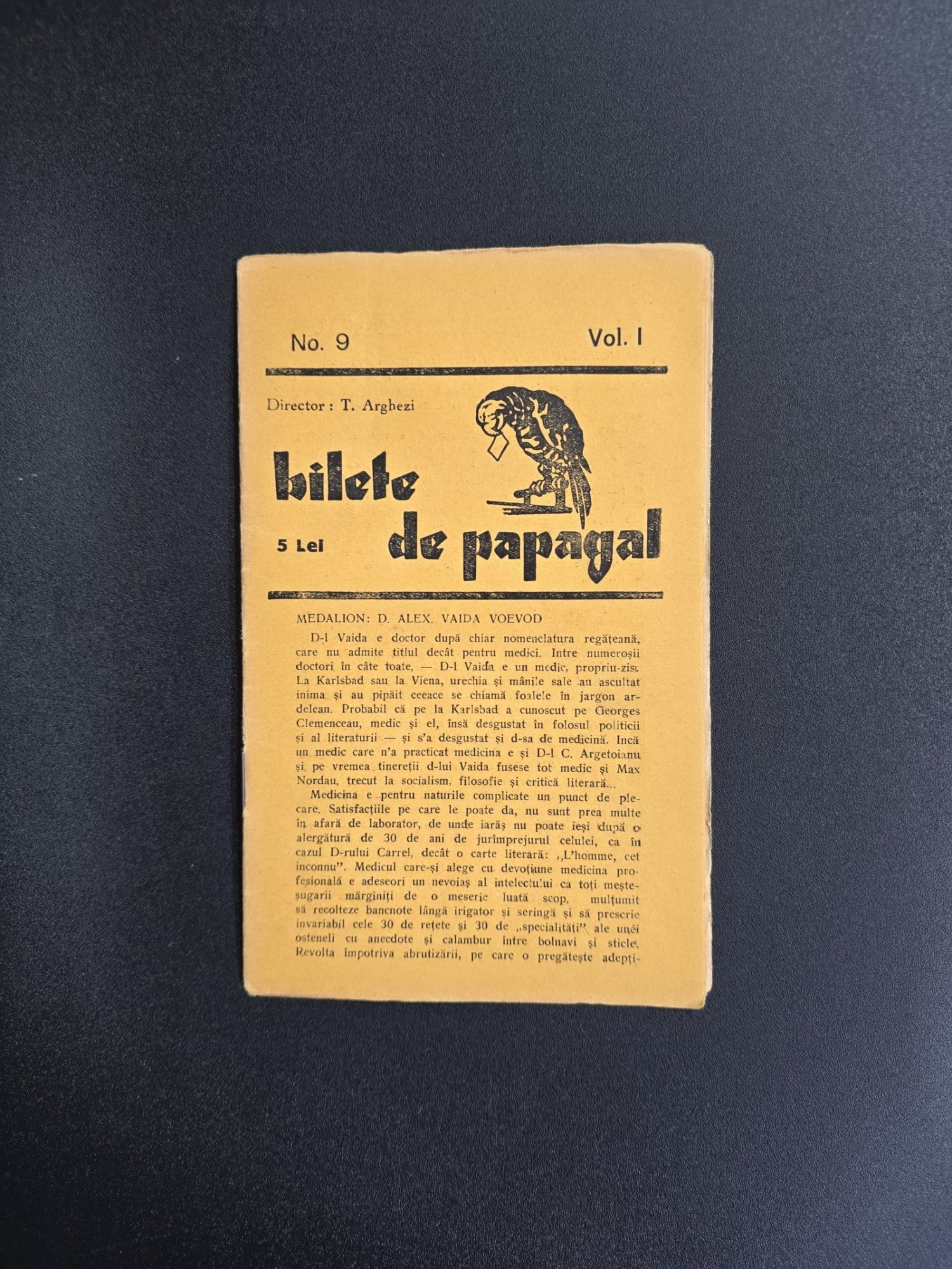 Bilete de papagal Nr.9 Vol.I - T. Arghezi