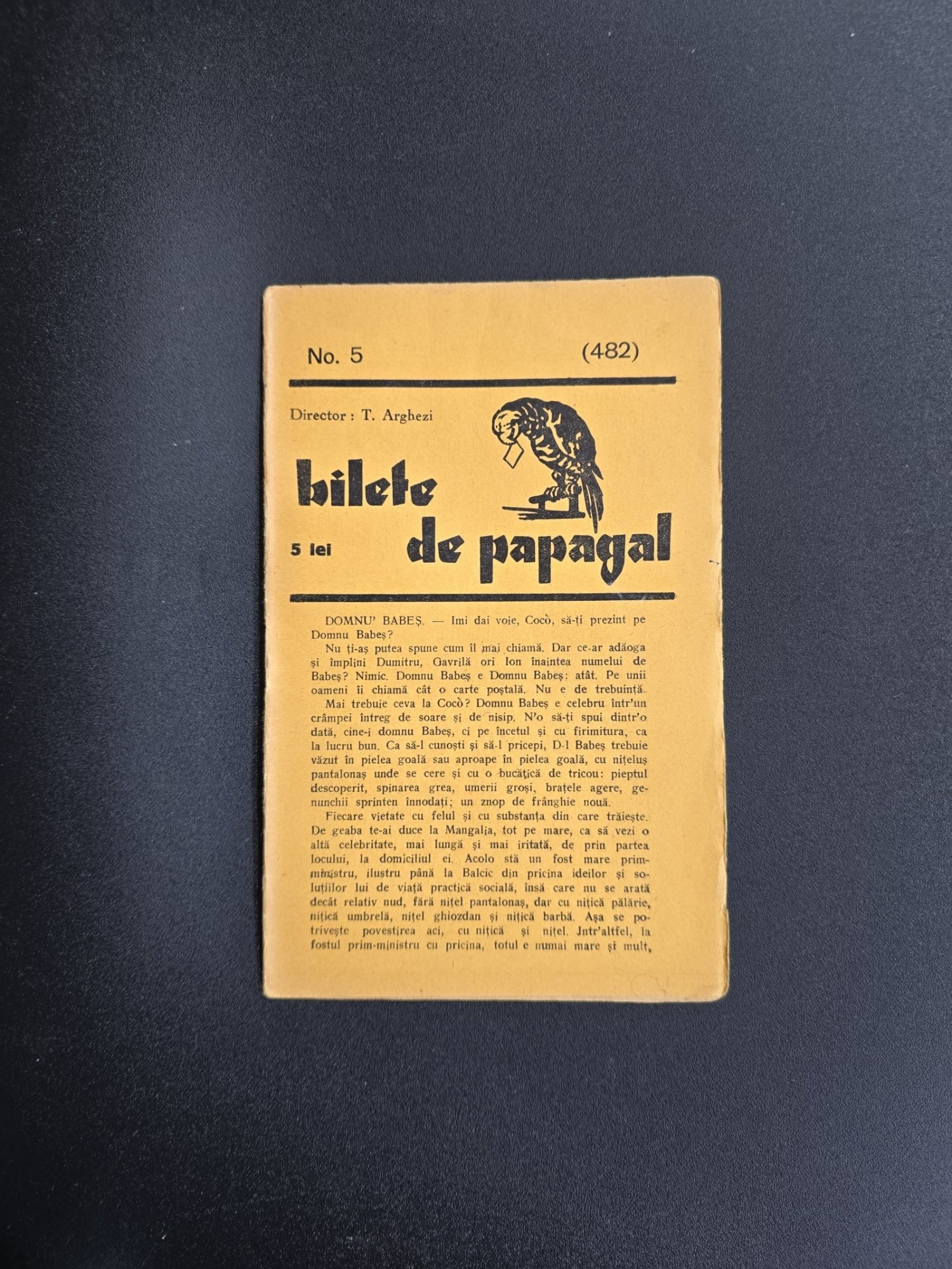 Bilete de papagal Nr.5(482) - T. Arghezi