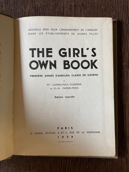Camerlynck-Guernier The Girl s Own Book (1939) Curs de limba engleza