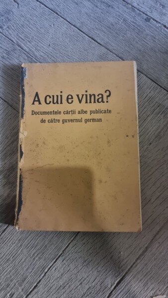 A cui e vina? Documentele cartii albe publicate de catre Gvernul German