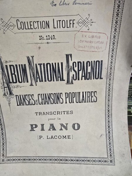 Album National Espagnol. Danses et chansons populaires pour le piano, transcrites P. Lacome  partituri