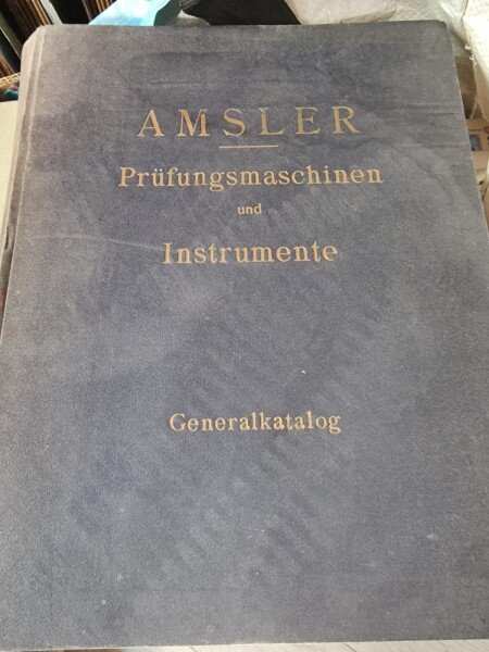 Amsler - Alfred J. Amsler & Co., Schaffhausen  catalog instrumente, text in limba germana
