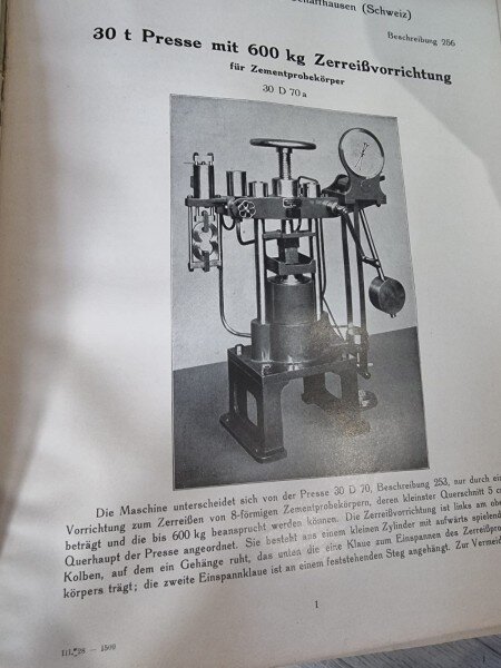 Amsler - Alfred J. Amsler & Co., Schaffhausen  catalog instrumente, text in limba germana