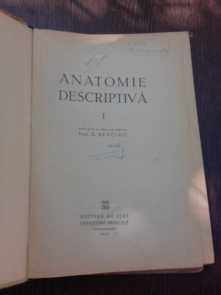 ANATOMIE DESCRIPTIVA - E.REPCIUC  VOL.I