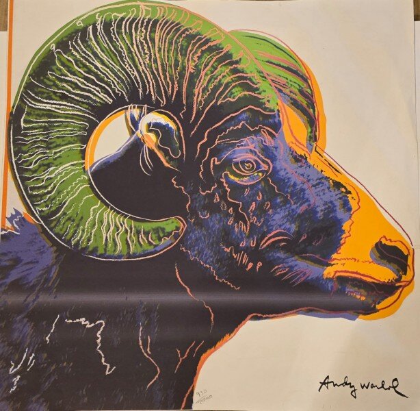 Andy Warhol - Endangered species (Canadian muflon), litografie originala