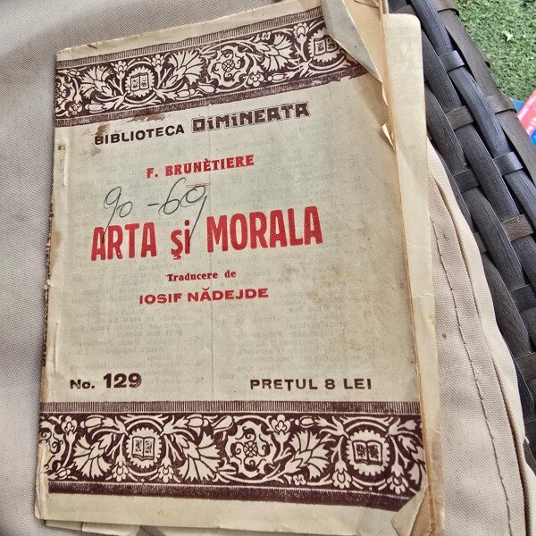 Arta si morala - F. Brunetiere